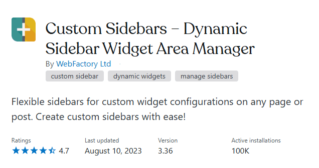 Custom Sidebars