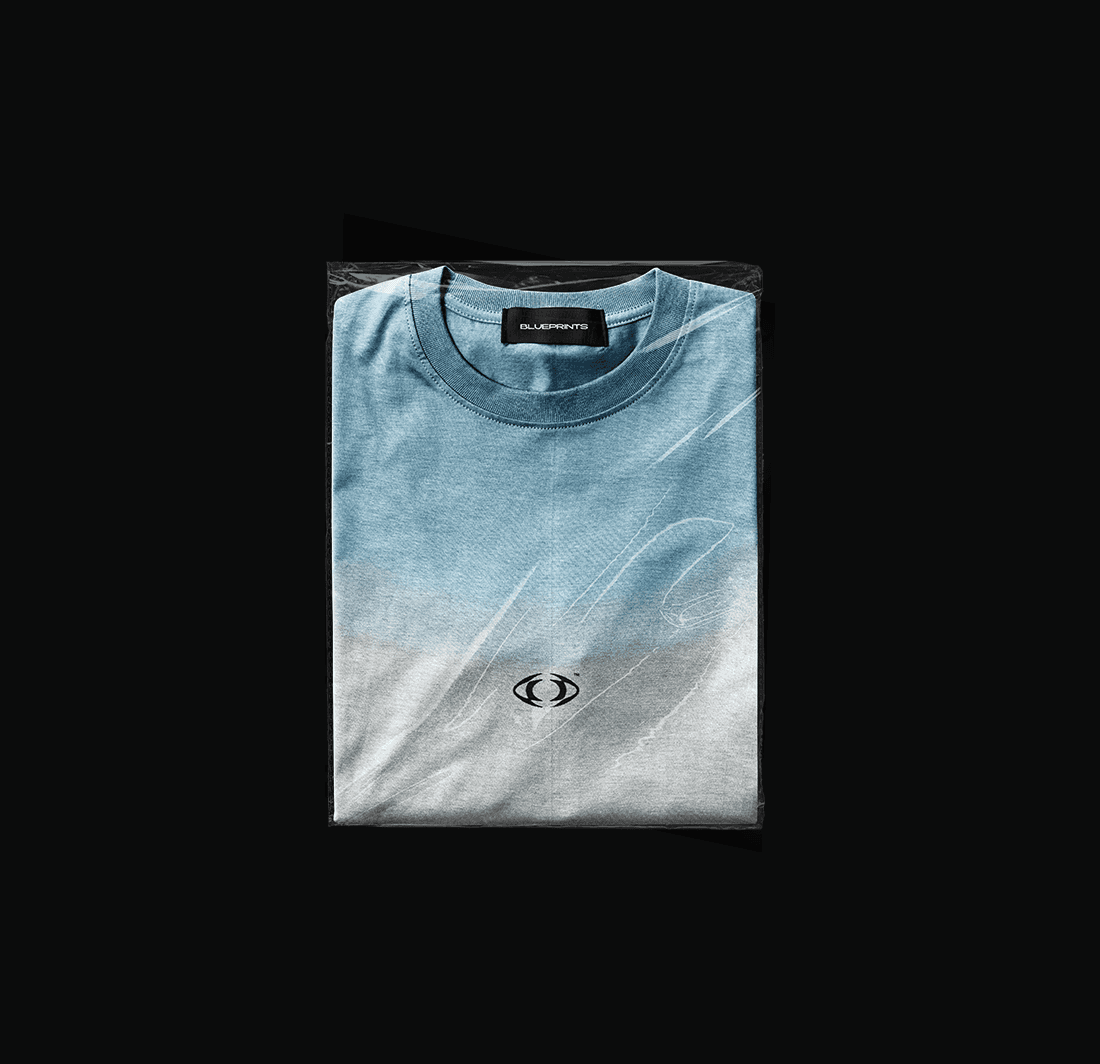 Blueprints brand identity — eye mark and wordmark detail