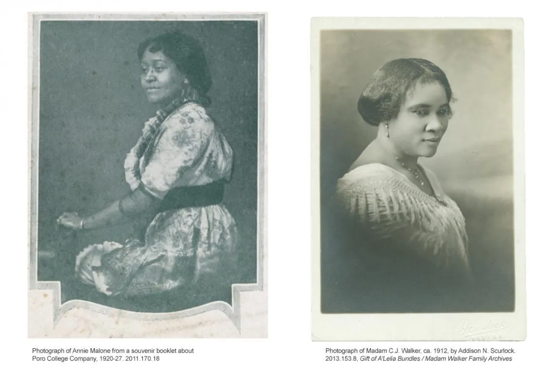 Icons like Madam C.J. Walker and Annie Turnbo Malone turned beauty into a blueprint for legacy. That tradition continues through today’s innovators. Image via NMAAHC