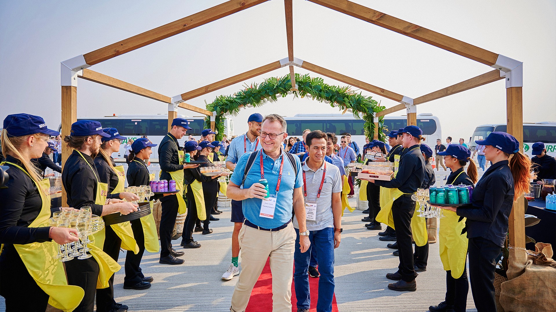 Guest arrival at the opening of Brisbane Airport's new runway