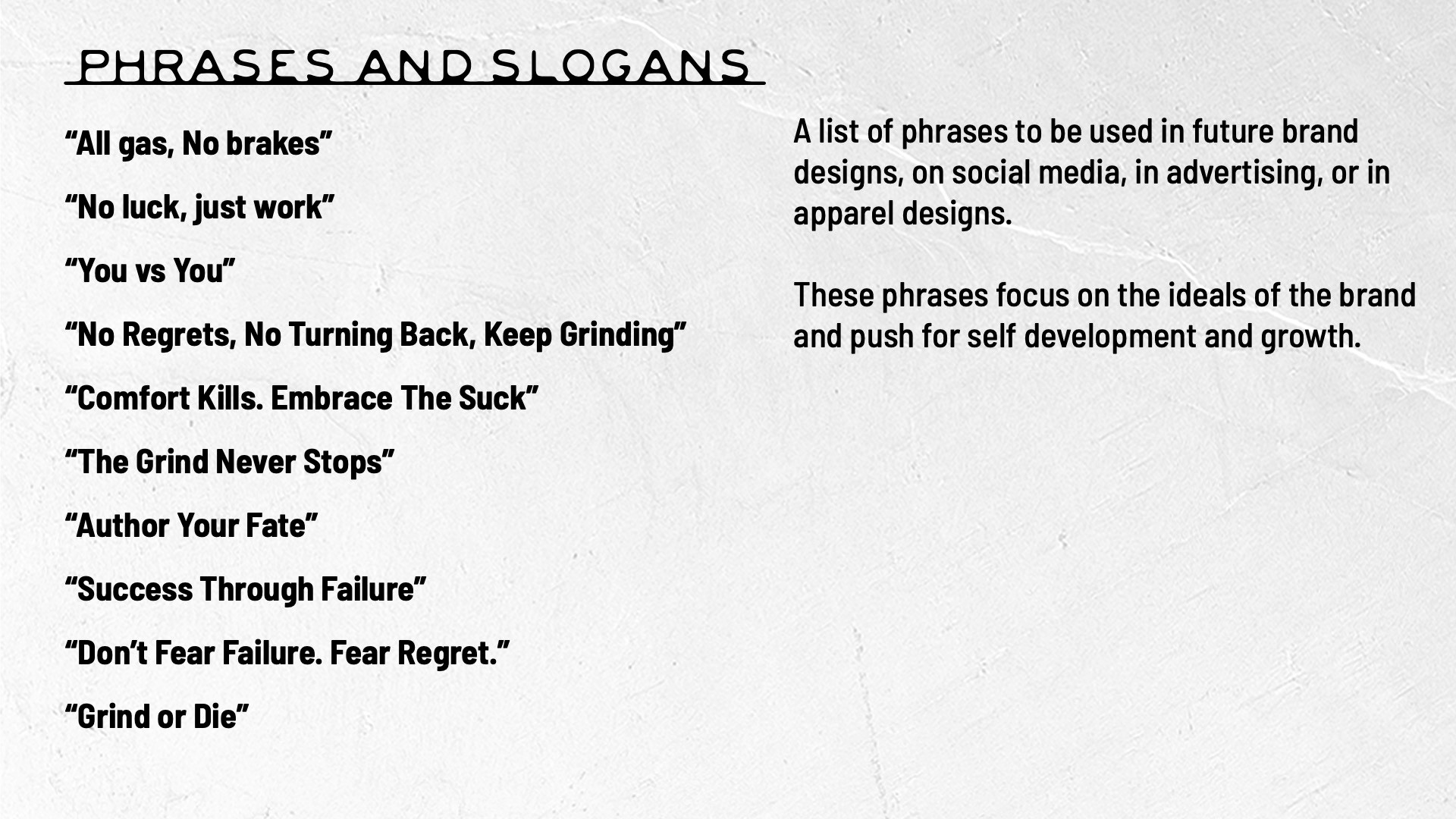 One-Ton Barbell Club Brand Deck