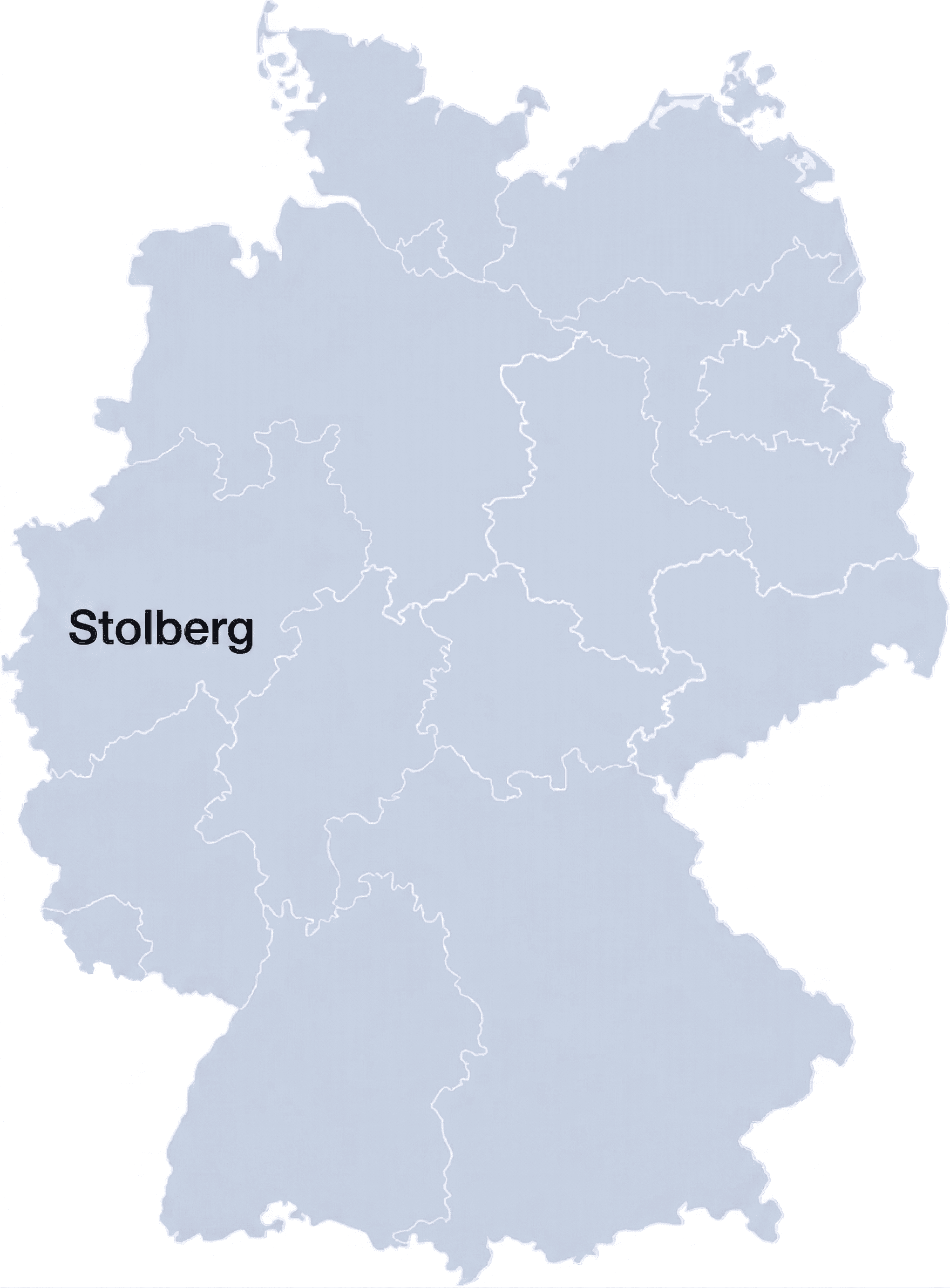 Karte von Deutschland mit dem Standort Aachen.