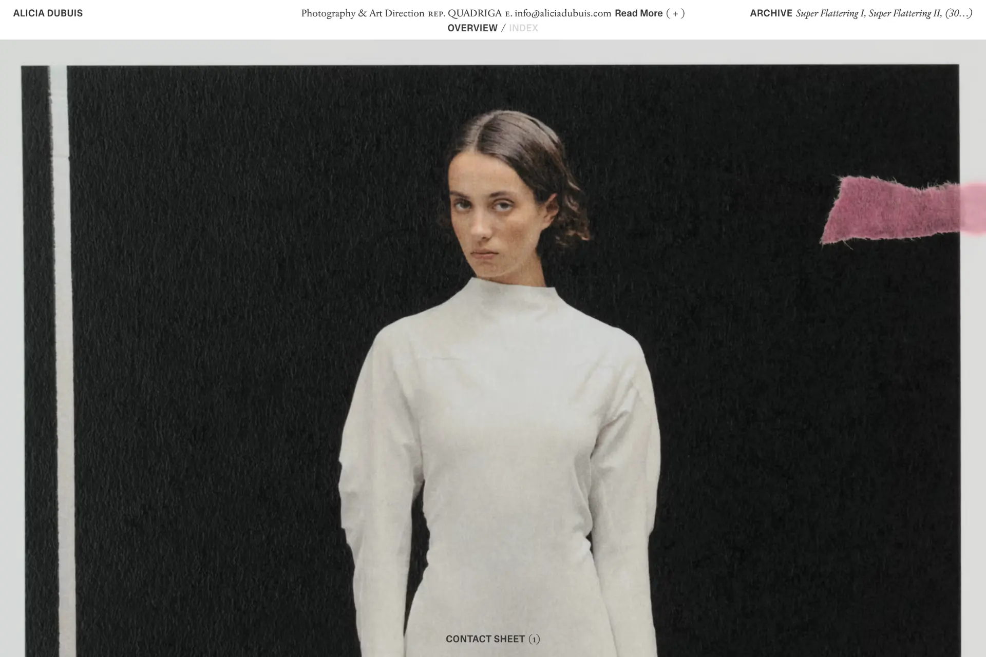 Screenshot of Alicia Dubuis website