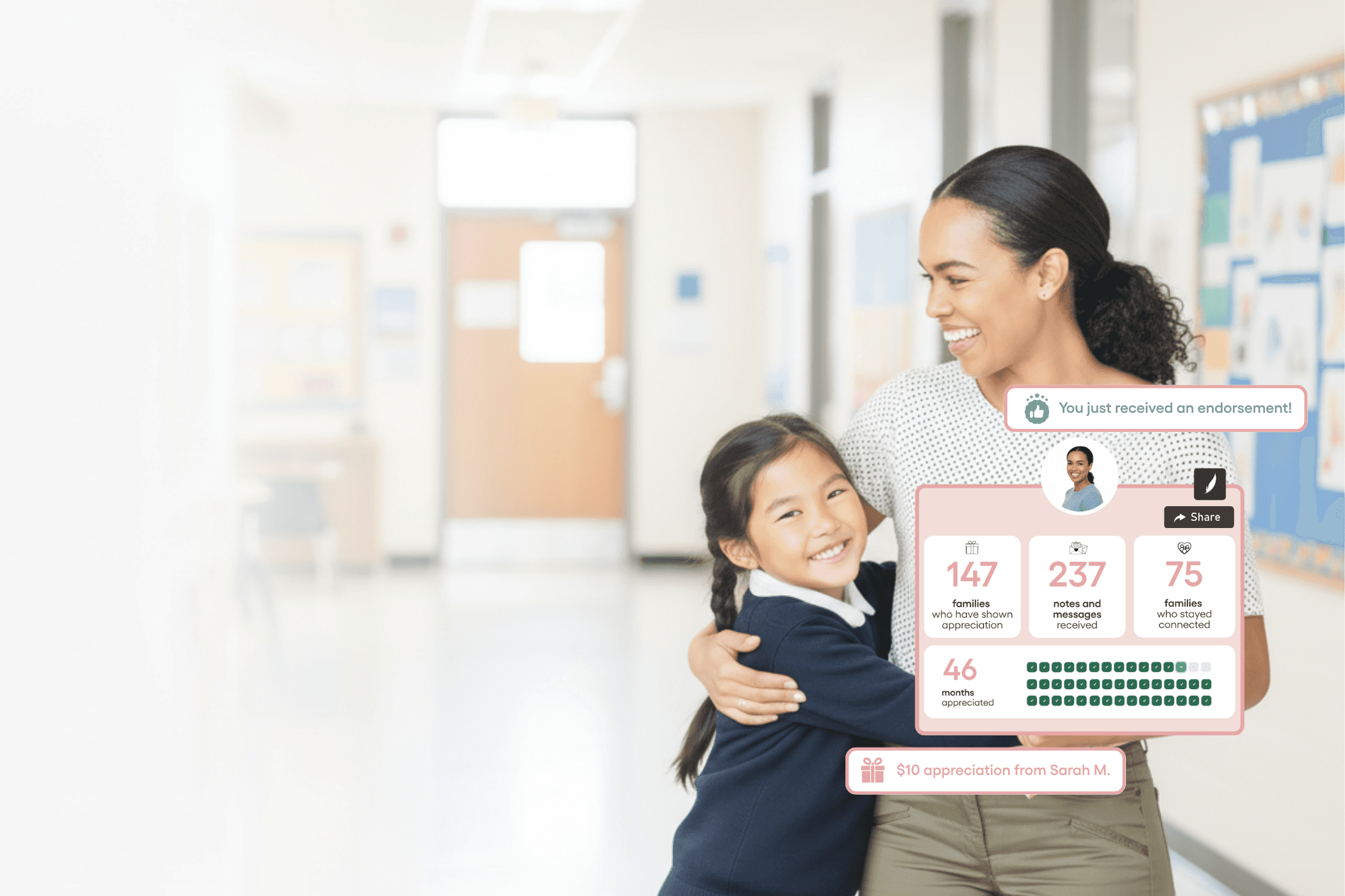 Kina homepage hero image with a happy family running on the beach, illustrating tuition rewards and payment flexibility