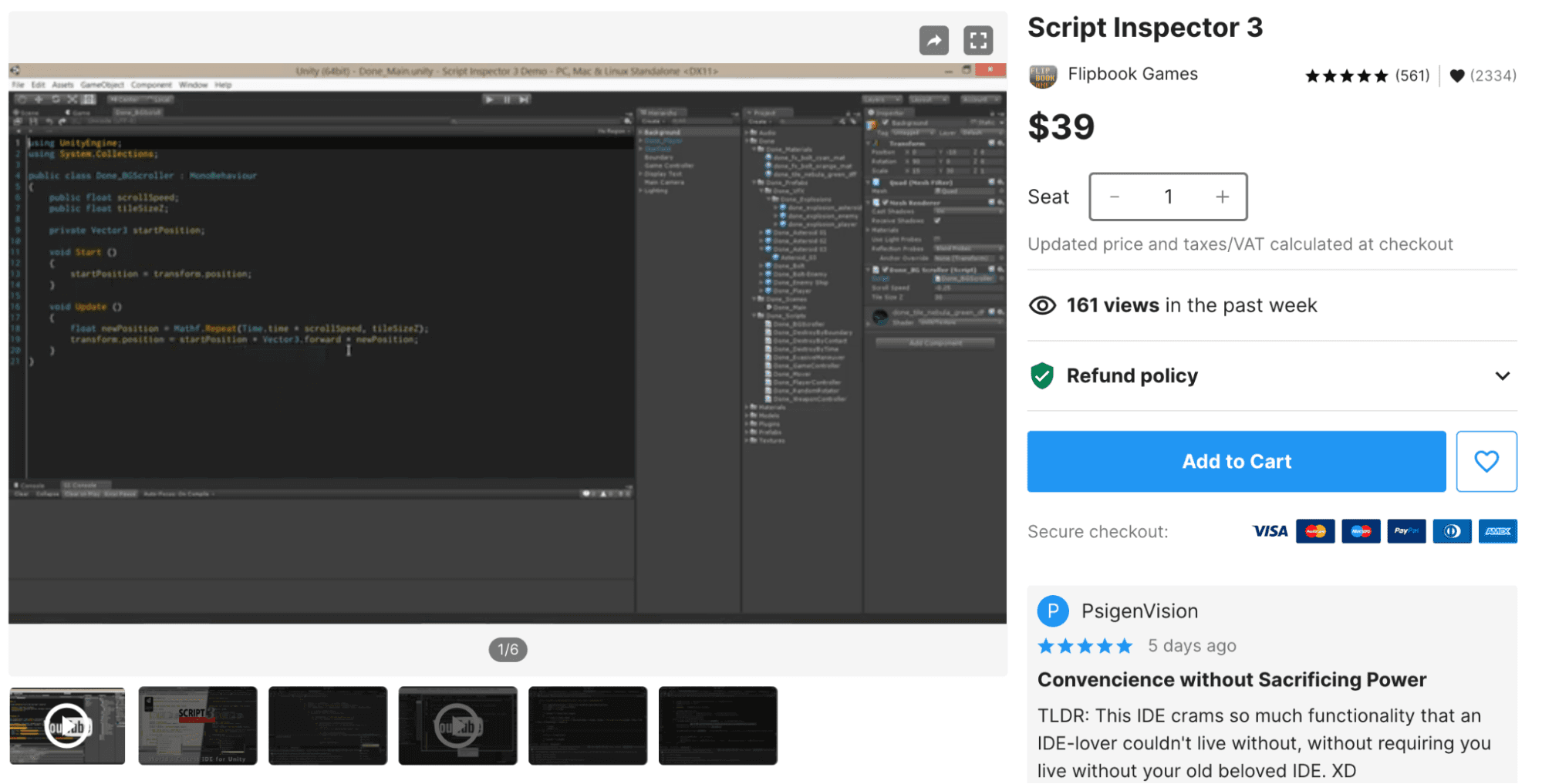 Script Inspector 3 brings a full-fledged IDE right into Unity, allowing you to edit and debug your code without ever switching windows.