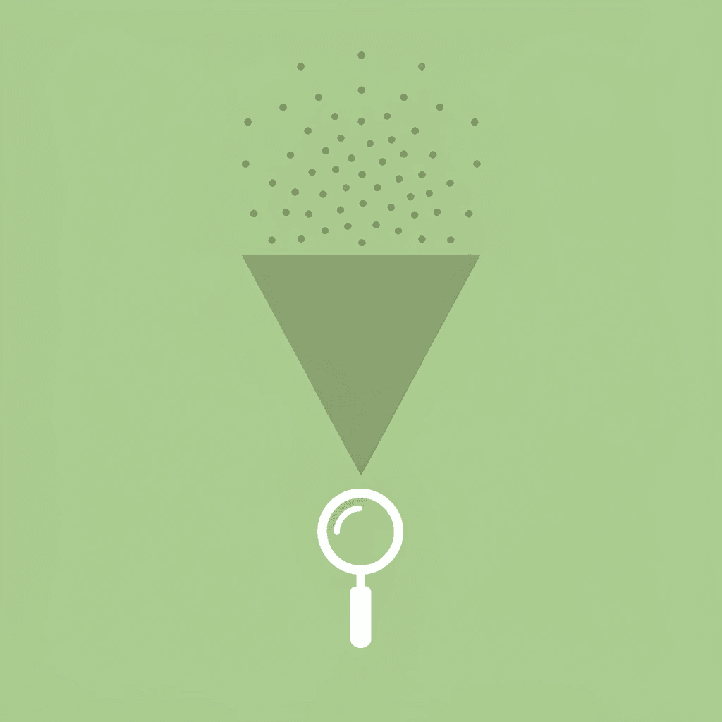  Funnel diagram showing many students entering at the top, filtering down to a few scholarship opportunities