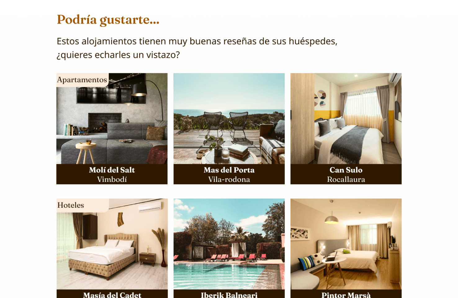 Rediseño de la página de búsqueda de alojamiento con filtros ampliados en La Ruta del Císter