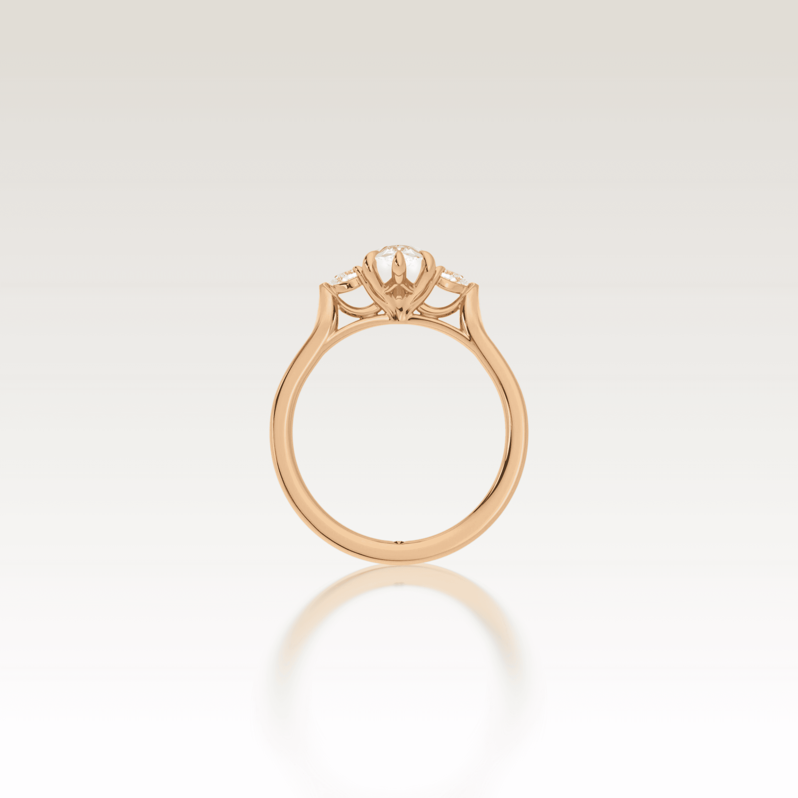 Trio Pear Love Knot Diamond Ring image 2