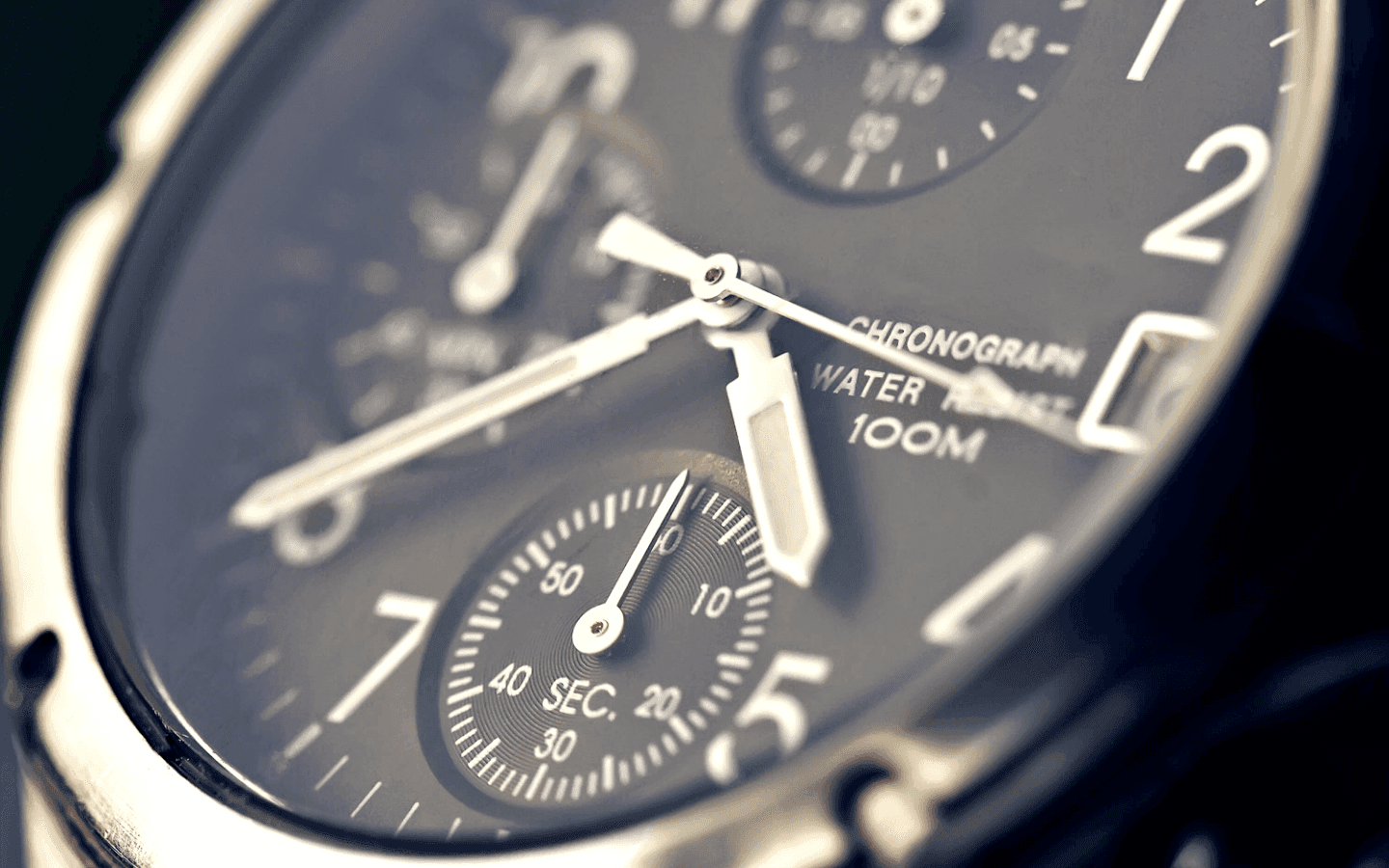 Close up watch face
