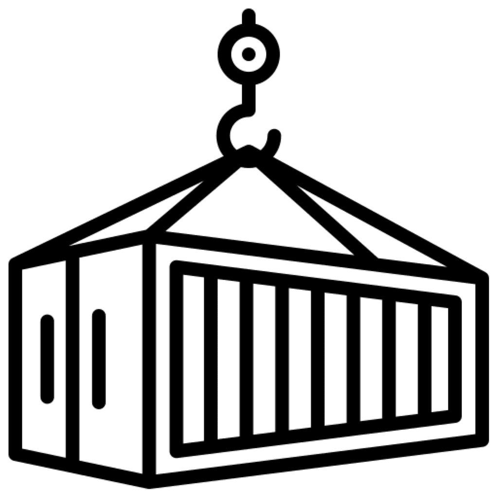 Factory and building icon on bright green background representing fast fulfillment