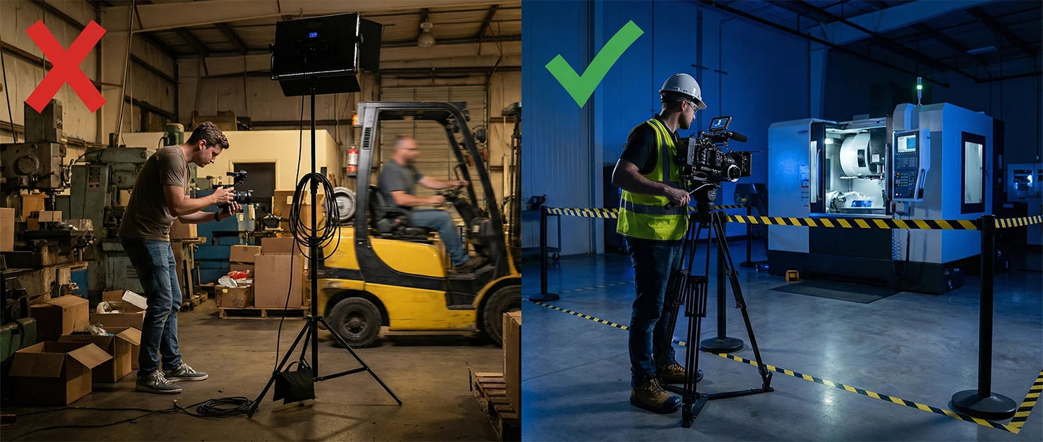 how to shoot the factory floor