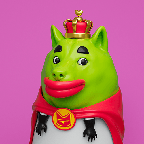 Shiba Inu king with cape