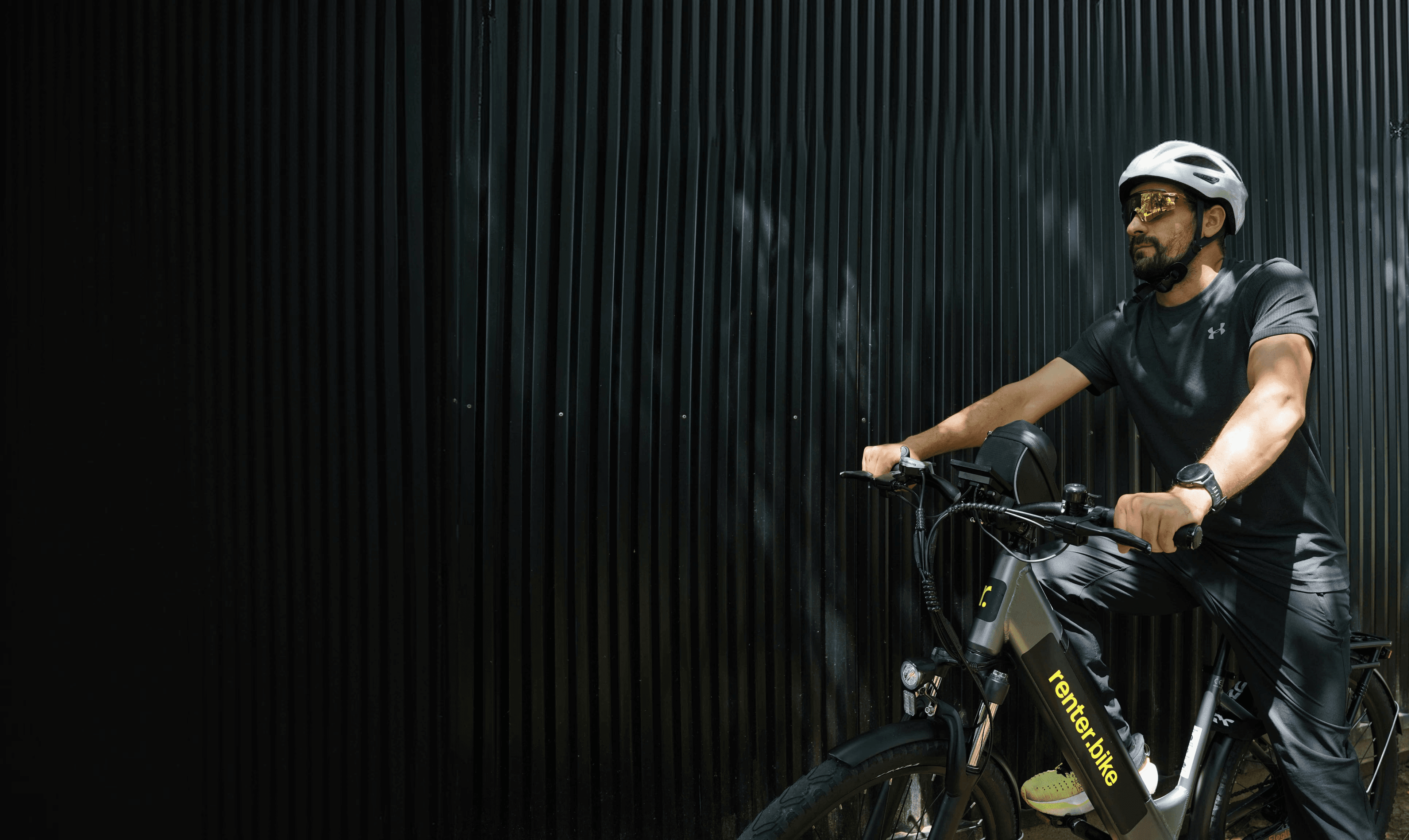 Courier Riding a Bike