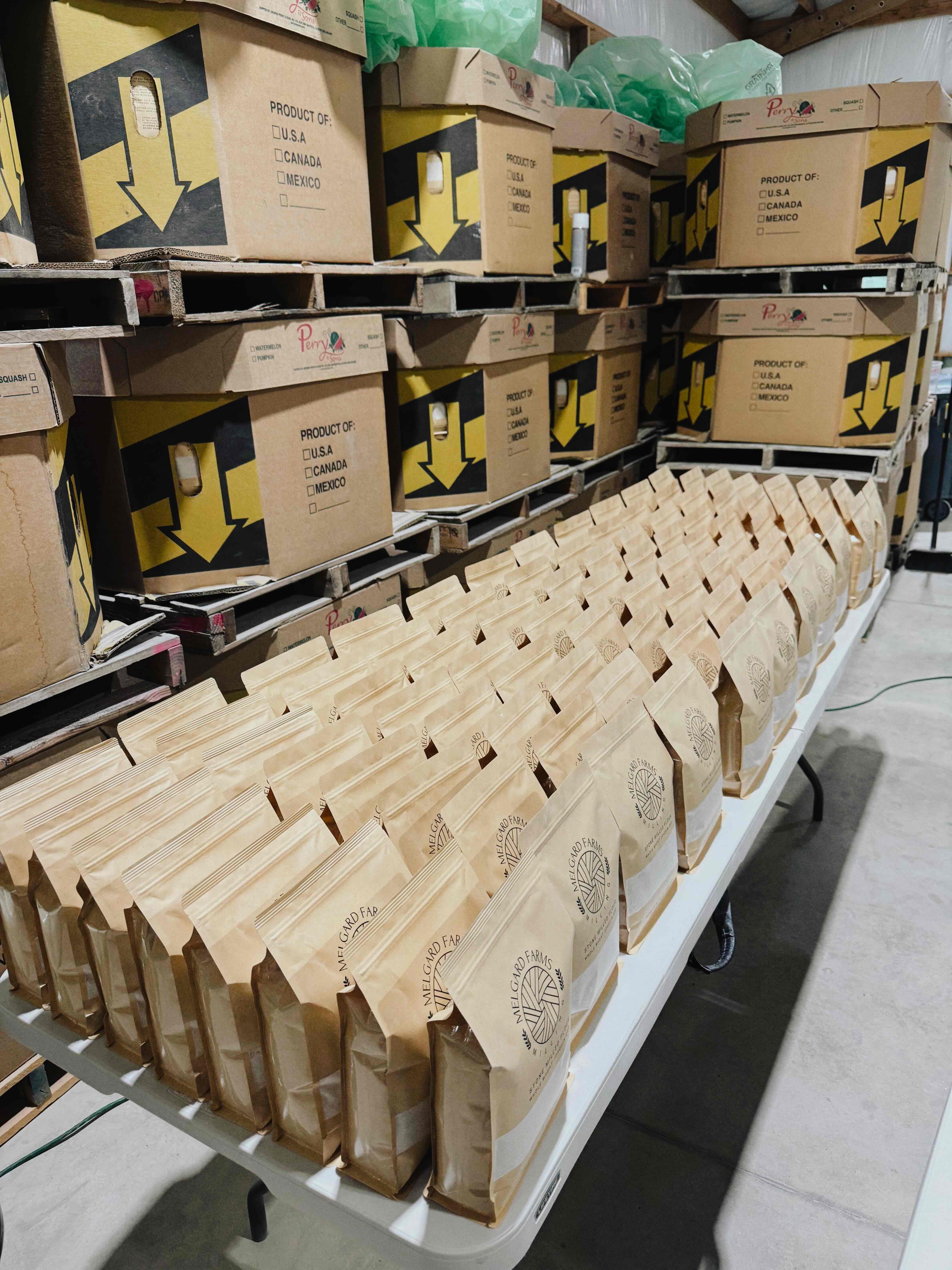 Flour bagging process