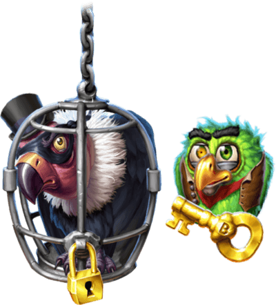 Pirots 3 — le bandit en cage et la clé de la fonction Bandit Escape