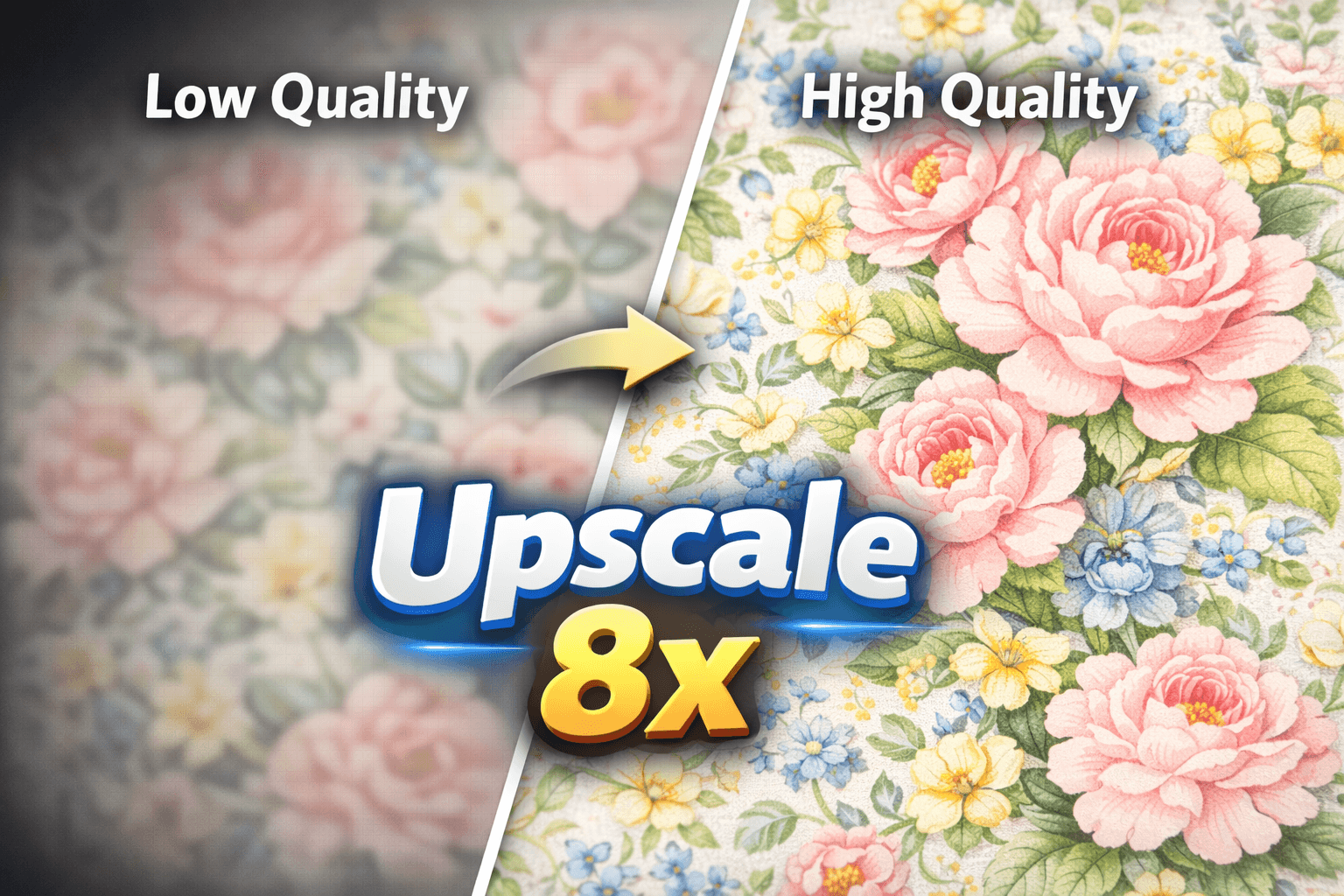 Upscale patterns up to 8x