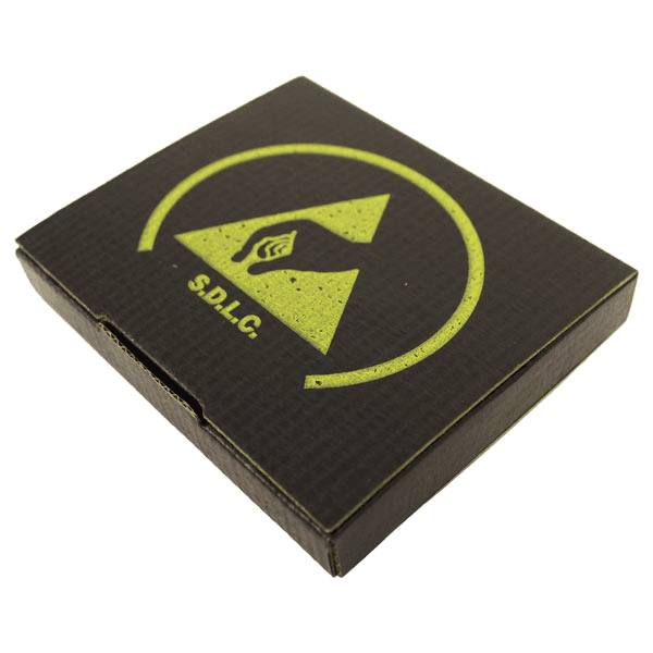 Engineer working closely with electrical equipment protected with ESD safety