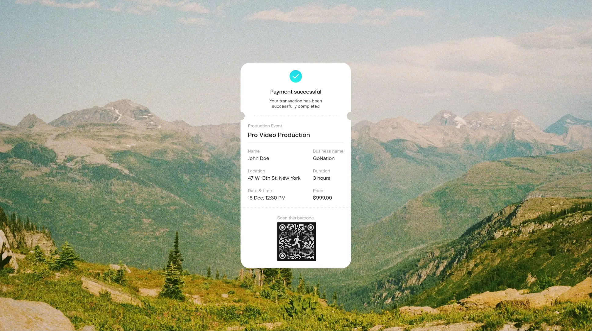 Blurry images of a mountain landscape with pine trees passing by