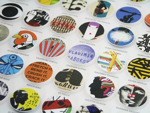 close-up of small circle chips with illustrations on them