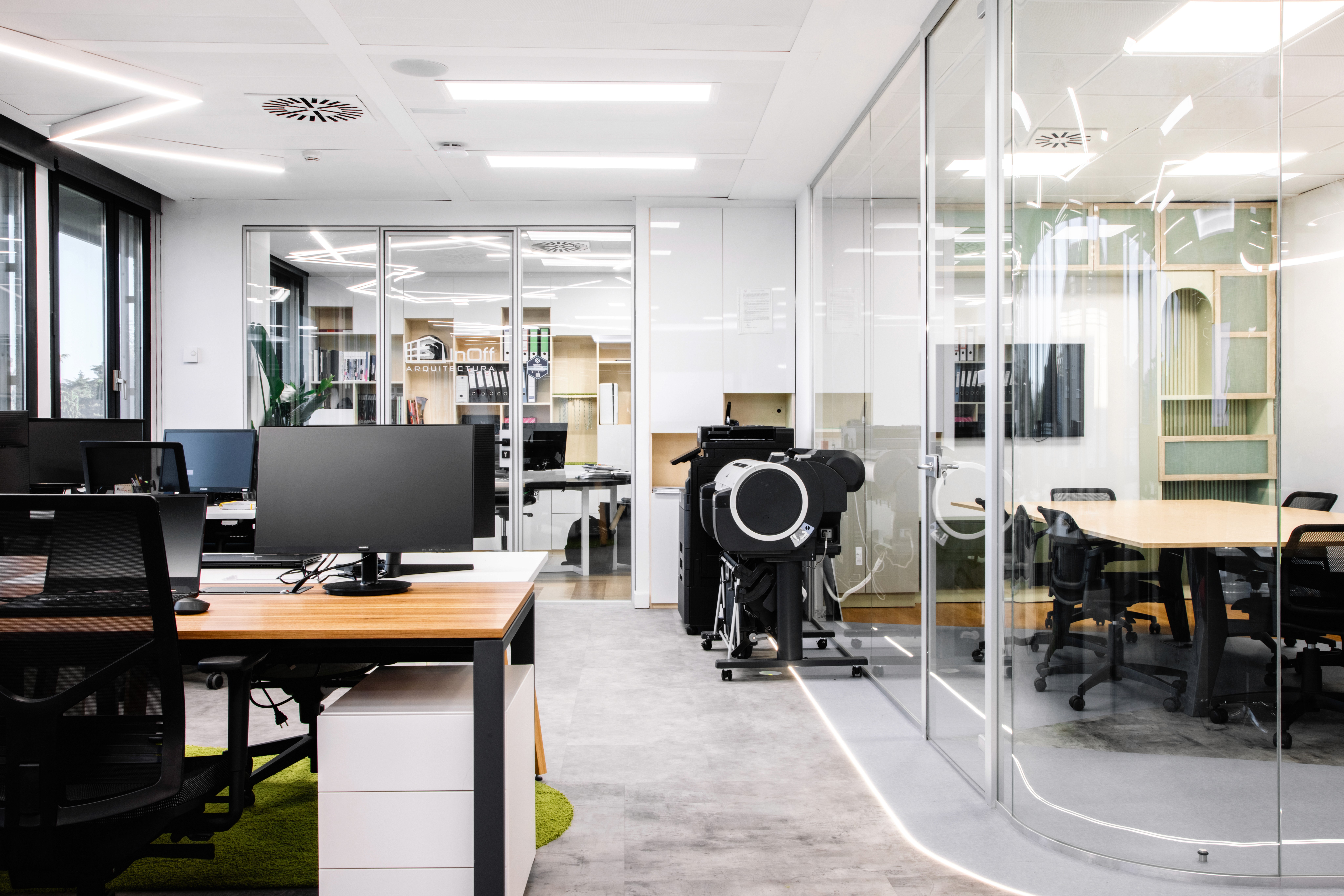 A man with some model buildings