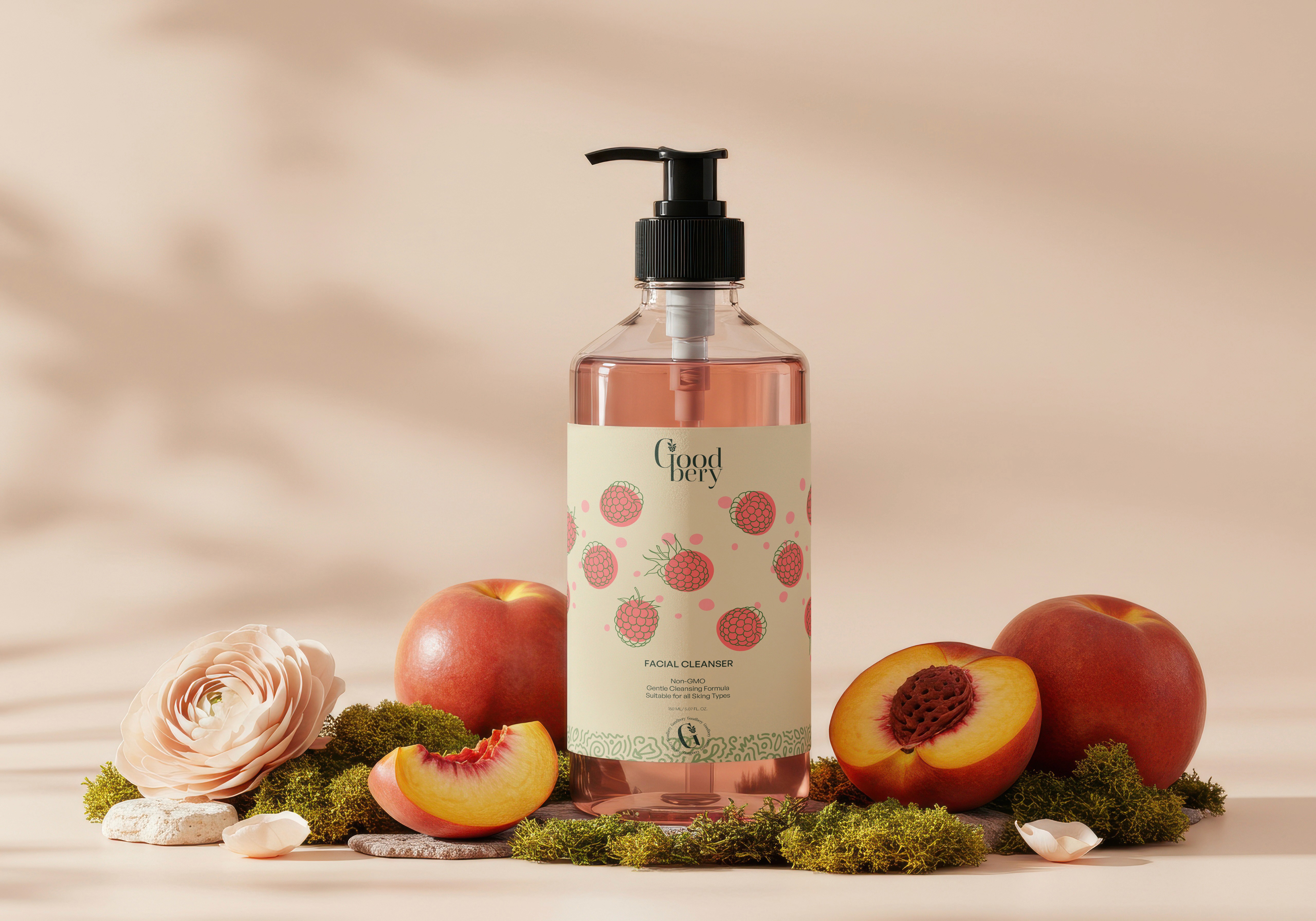 Minimalist coffee can design in hand – black and white packaging with bold typography