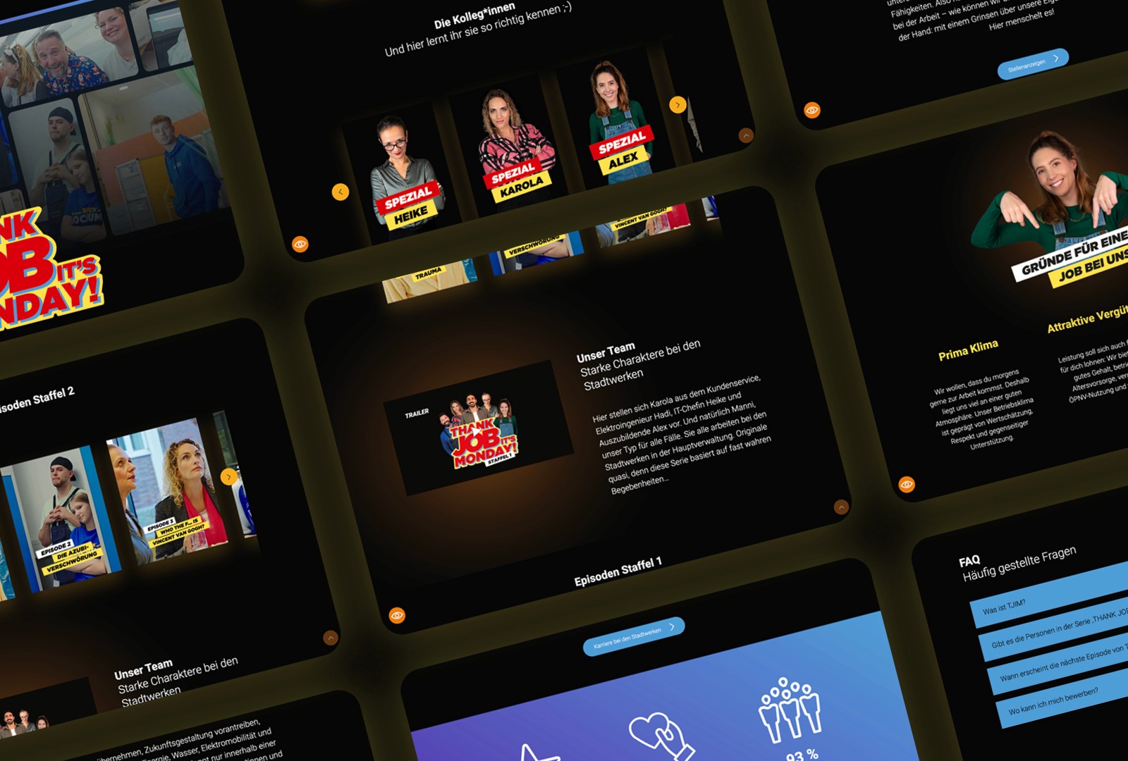 Website Mockup von der Employer Branding Kampagne