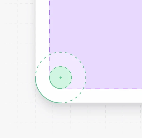 Close-up of a card corner showing the radius