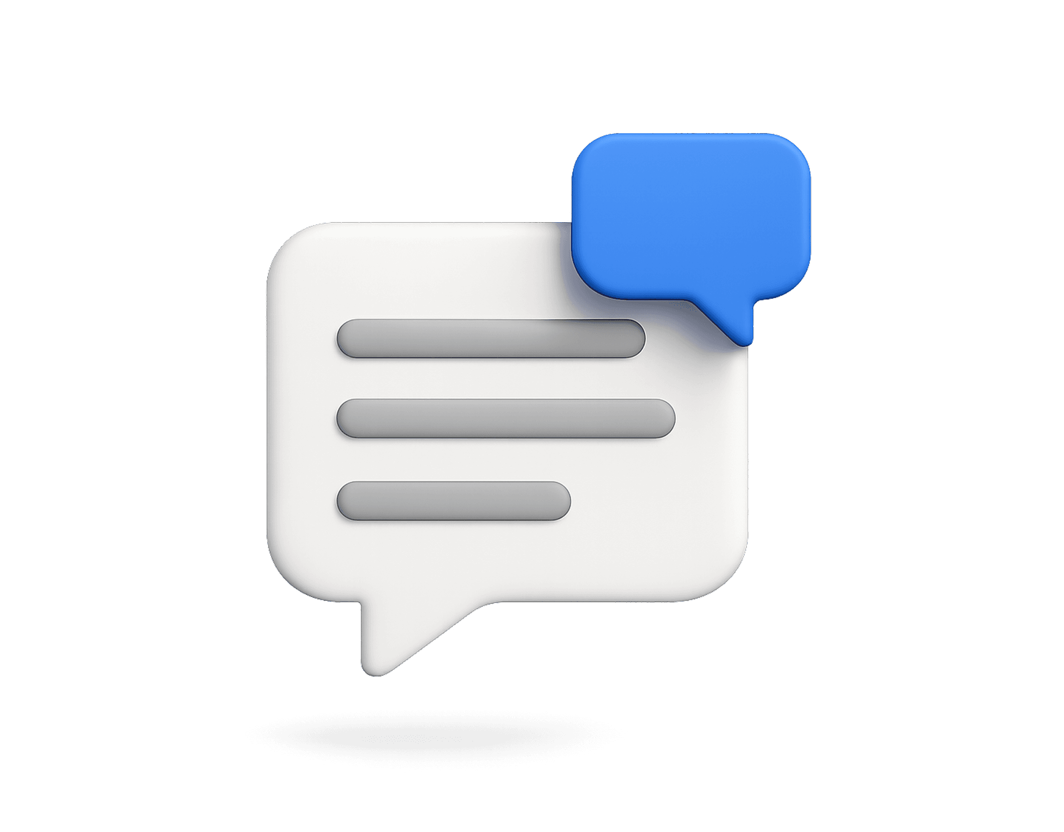 3D chat bubble icon symbolizing natural, clear, and brand-aligned output