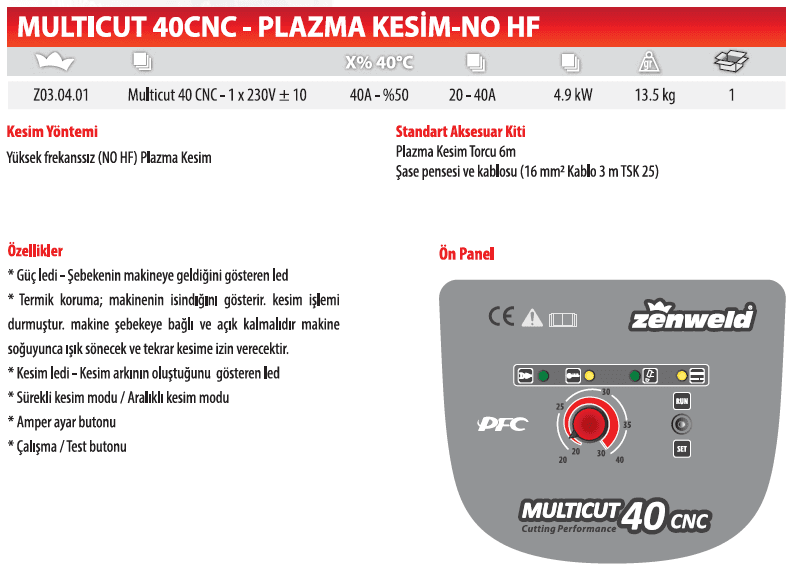 Zenweld Multicut 40 CNC