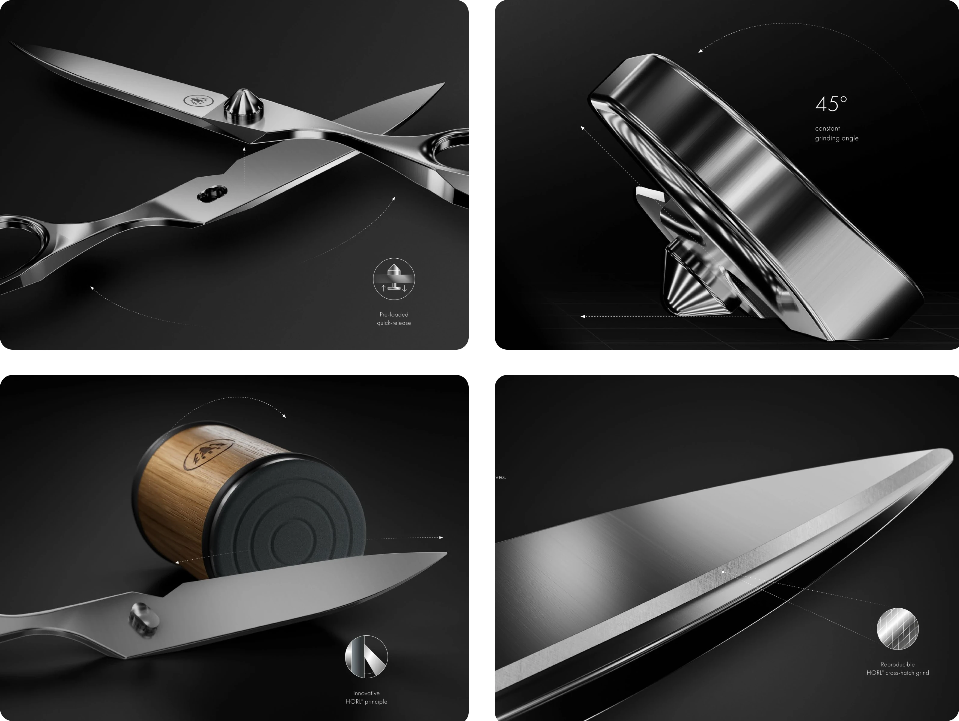 Instructions for the right sharpening angle for scissors and how to sharpen household scissors.