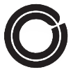 Black circular logo of "Circle Fit" with a cut-out portion, resembling an abstract design.