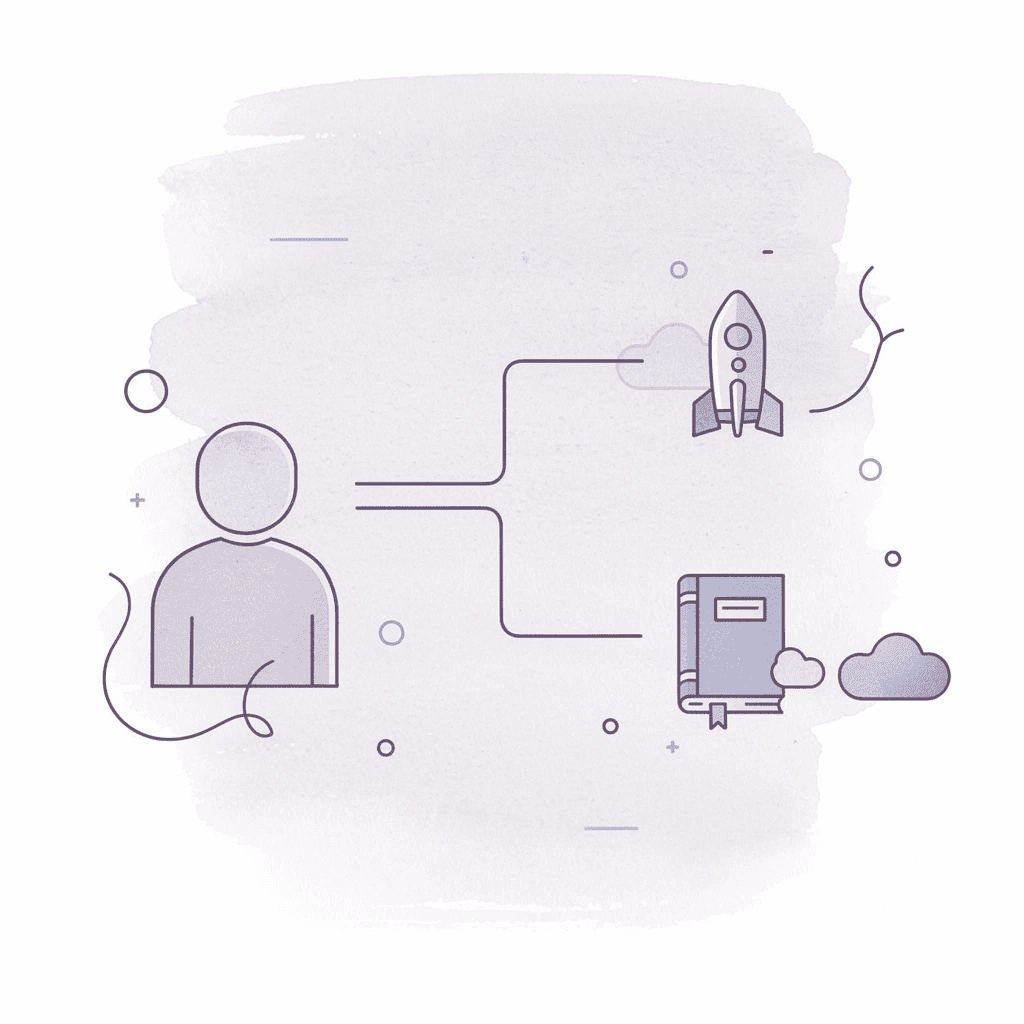 Icon showing DIY approach, splitting into two different outcomes - How Much Does It Cost To Close An LLC