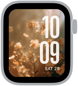 gentle bloom Apple Watch face preview 5 featuring floral, summer, and spring.