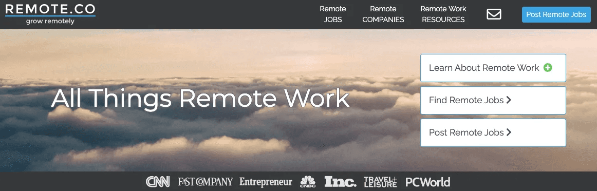 Remote.co remote work job board