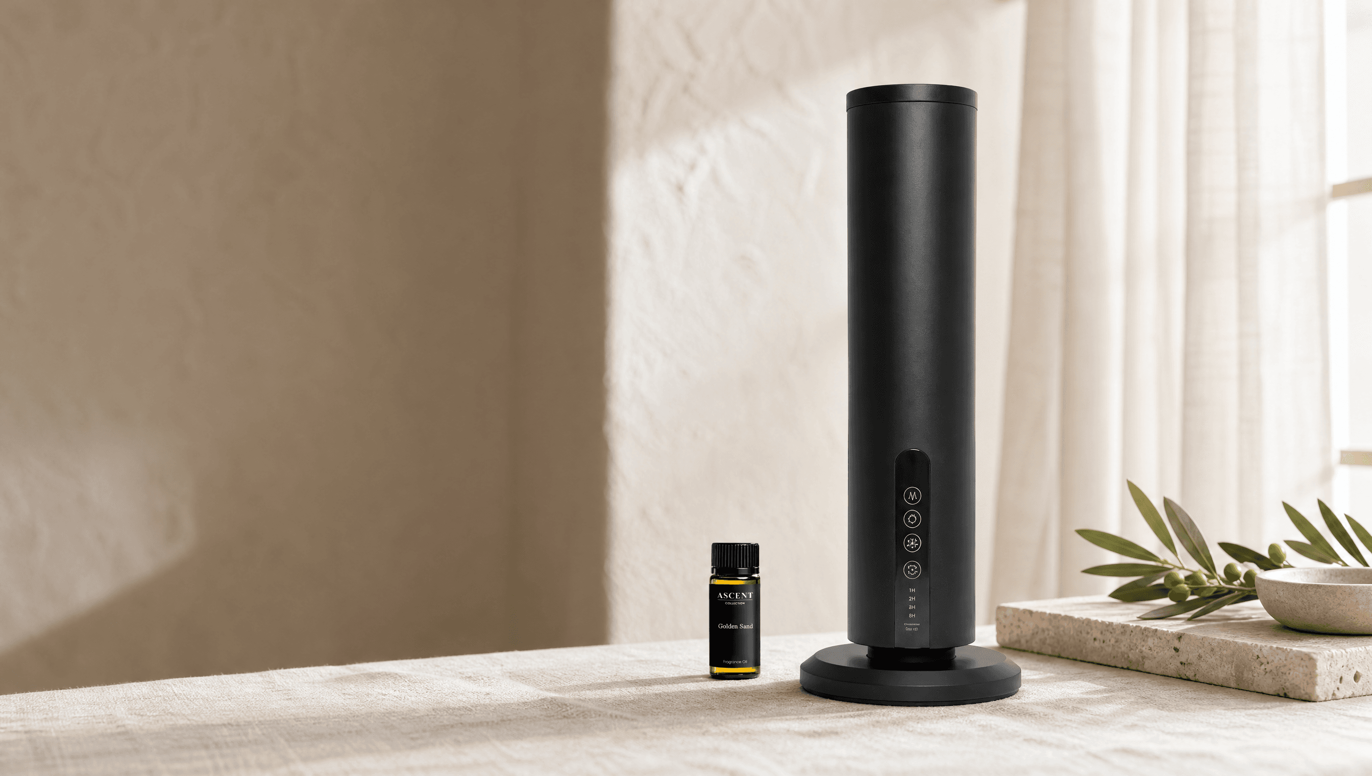 Ascent Collection scent diffuser in a refined interior