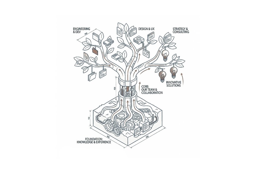 Illustration showing a tree that is representative of the Team