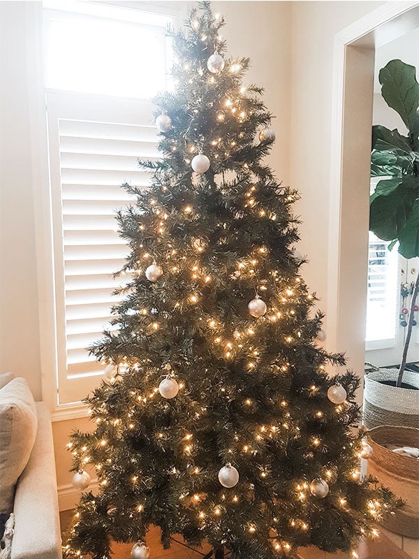 Christmas Tree Silver Bulbs