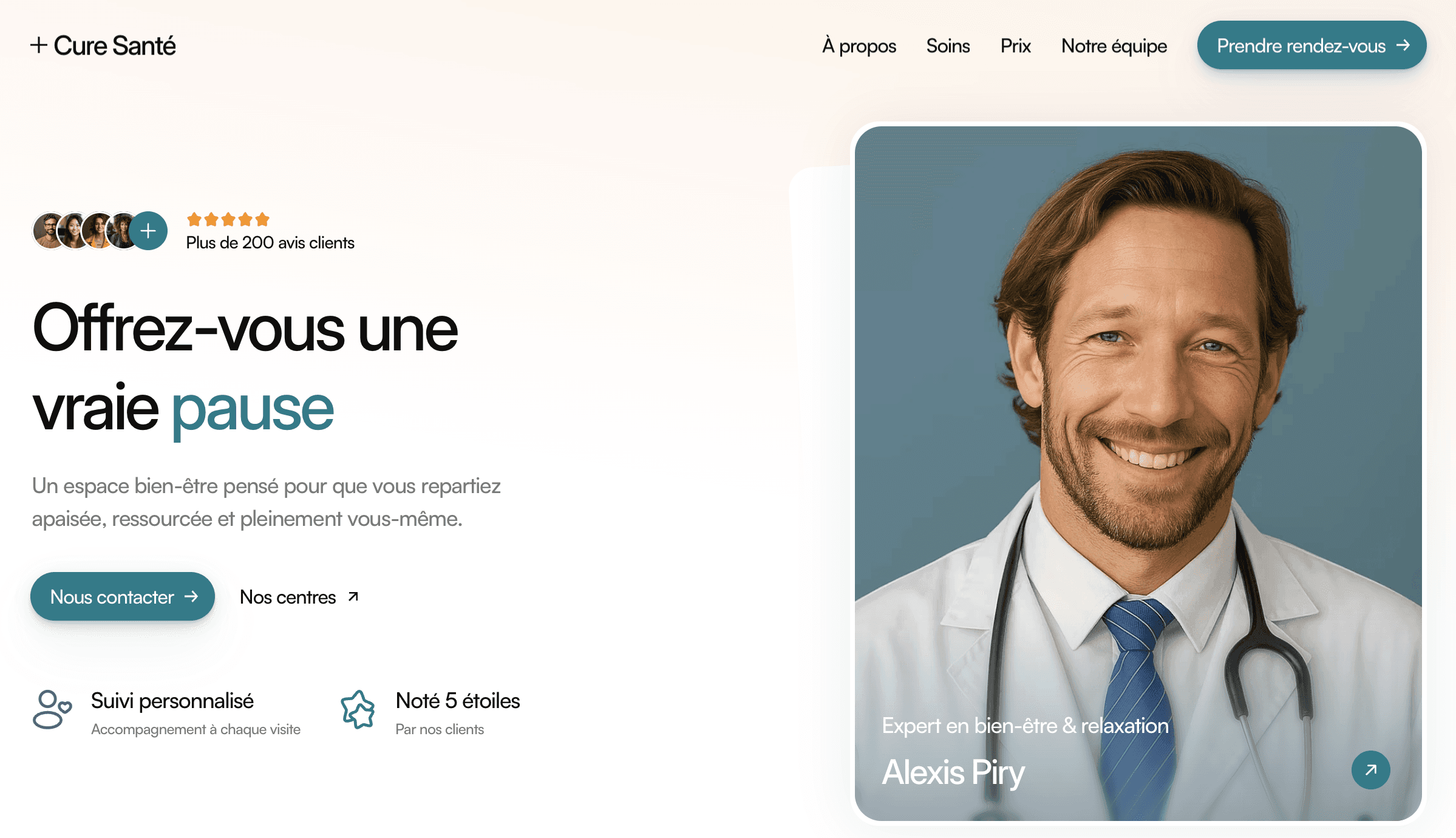 Site vitrine centre bien-être soins Montpellier – Cureva