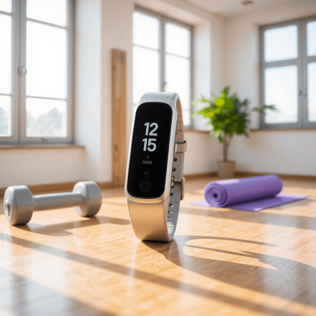 product photography of a wearable fitness tracker