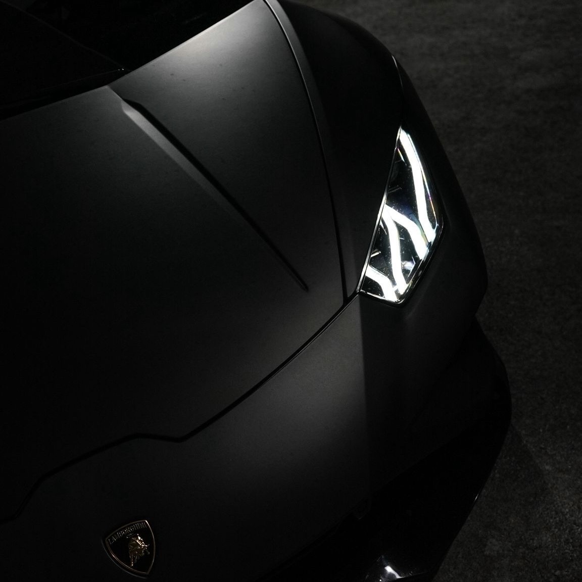Close up image of a Lamborghini