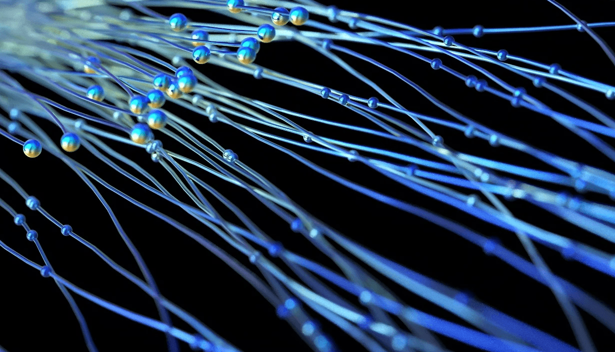 Woman in a artificial intelligence environment