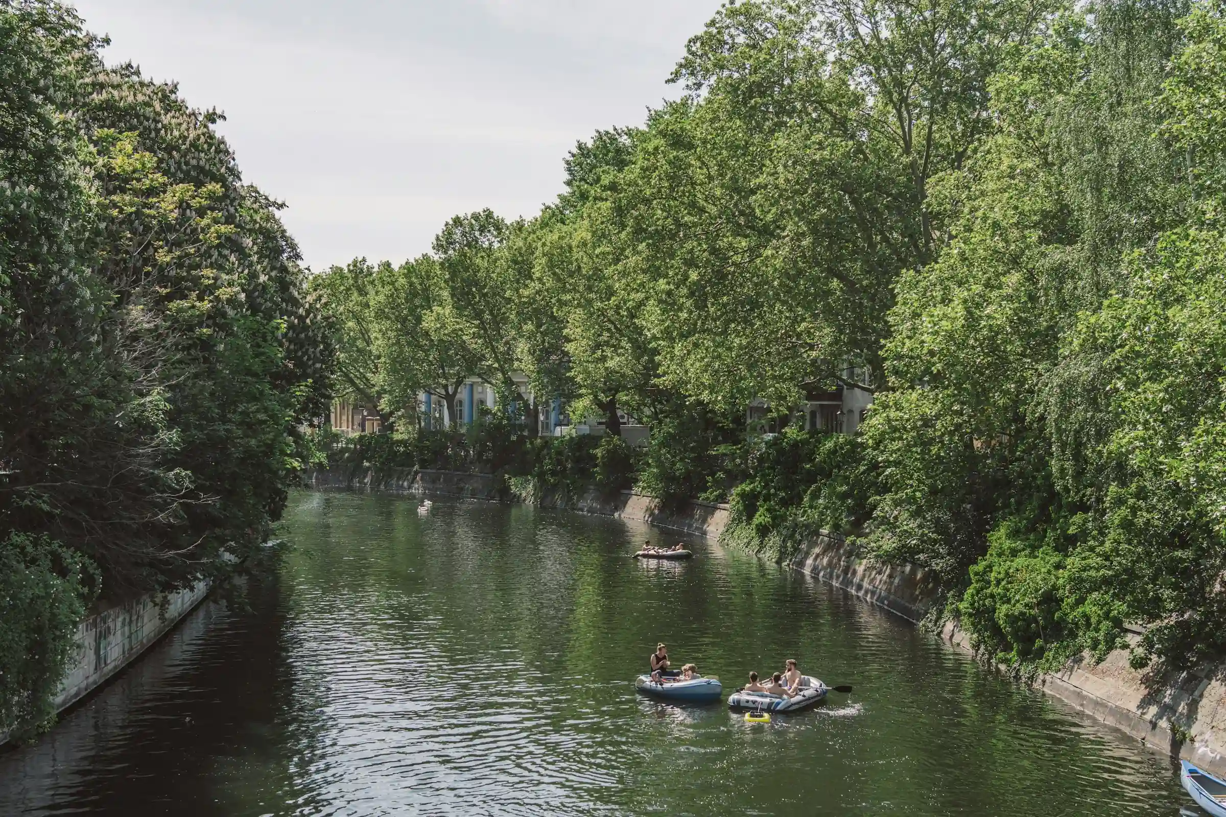 Berlin-Neukölln, Landwehrkanal am Maybachufer von der Kottbusser Brücke