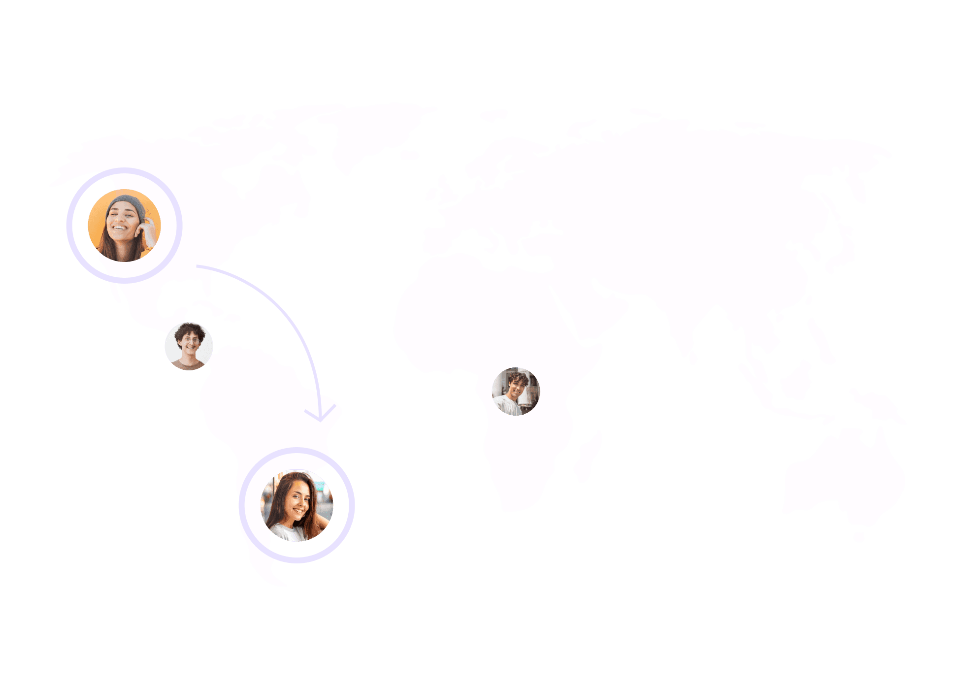 Mapa global de transacciones con la billetera digital Takenos