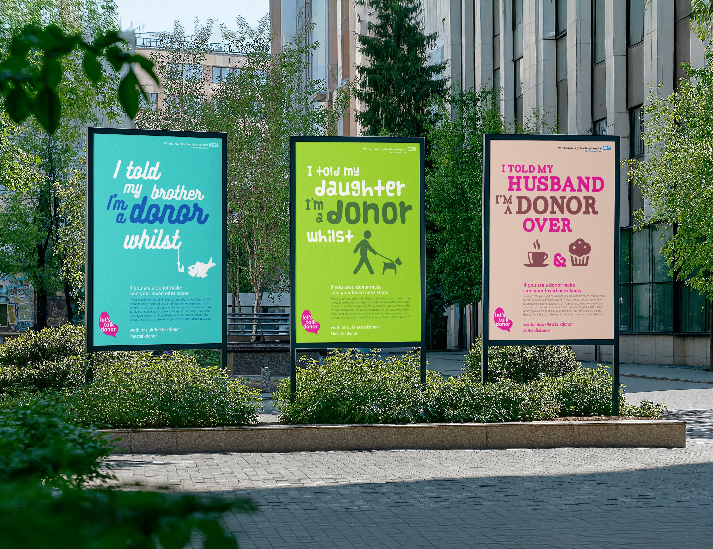 Let's talk donor campaign posters