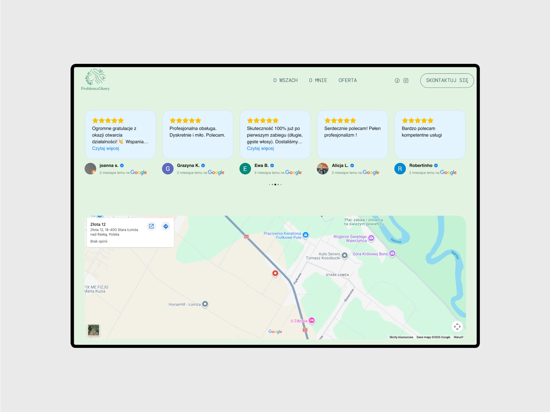 Opinie i lokalizacja