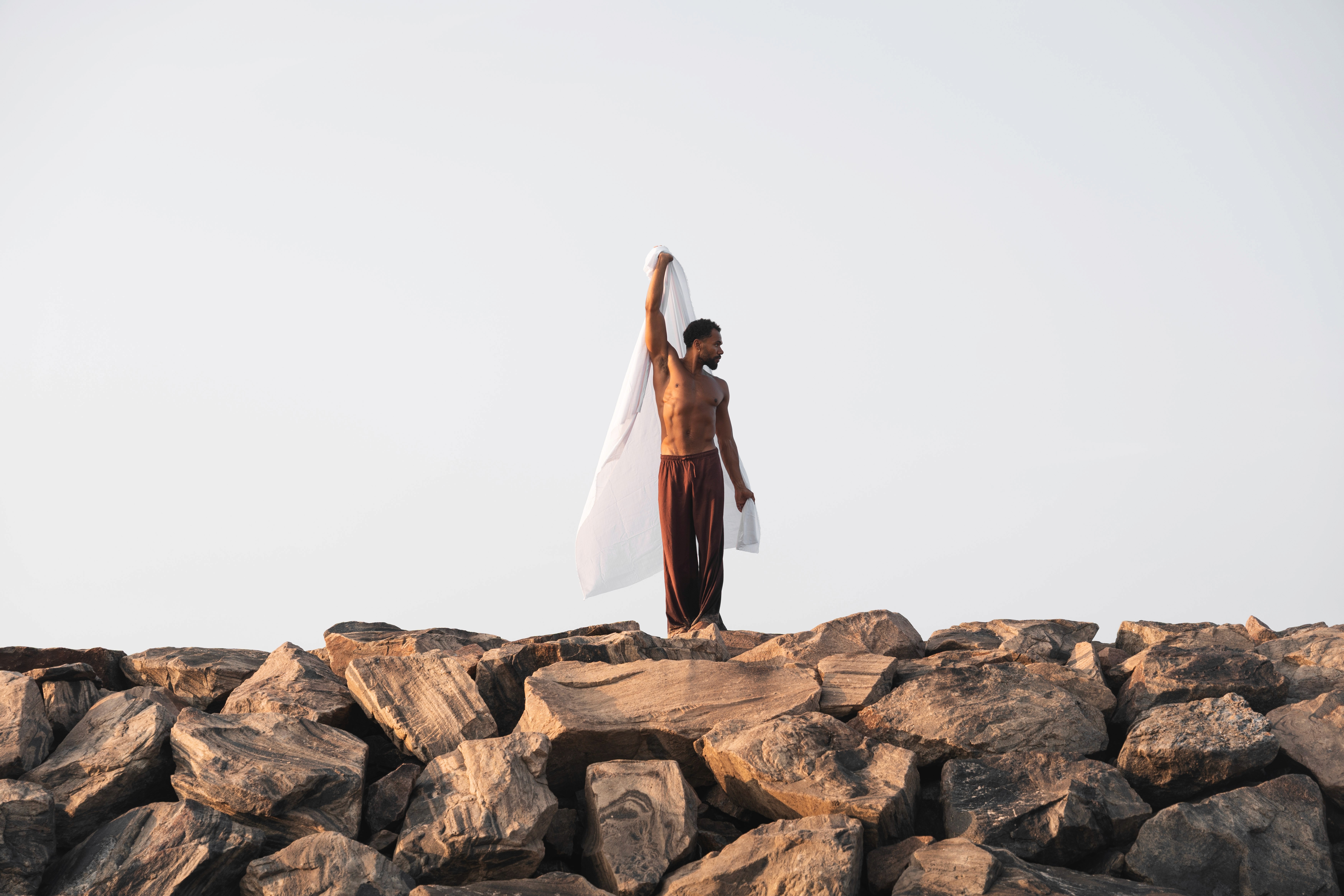Close up of upper girls body in bikini with salty skin