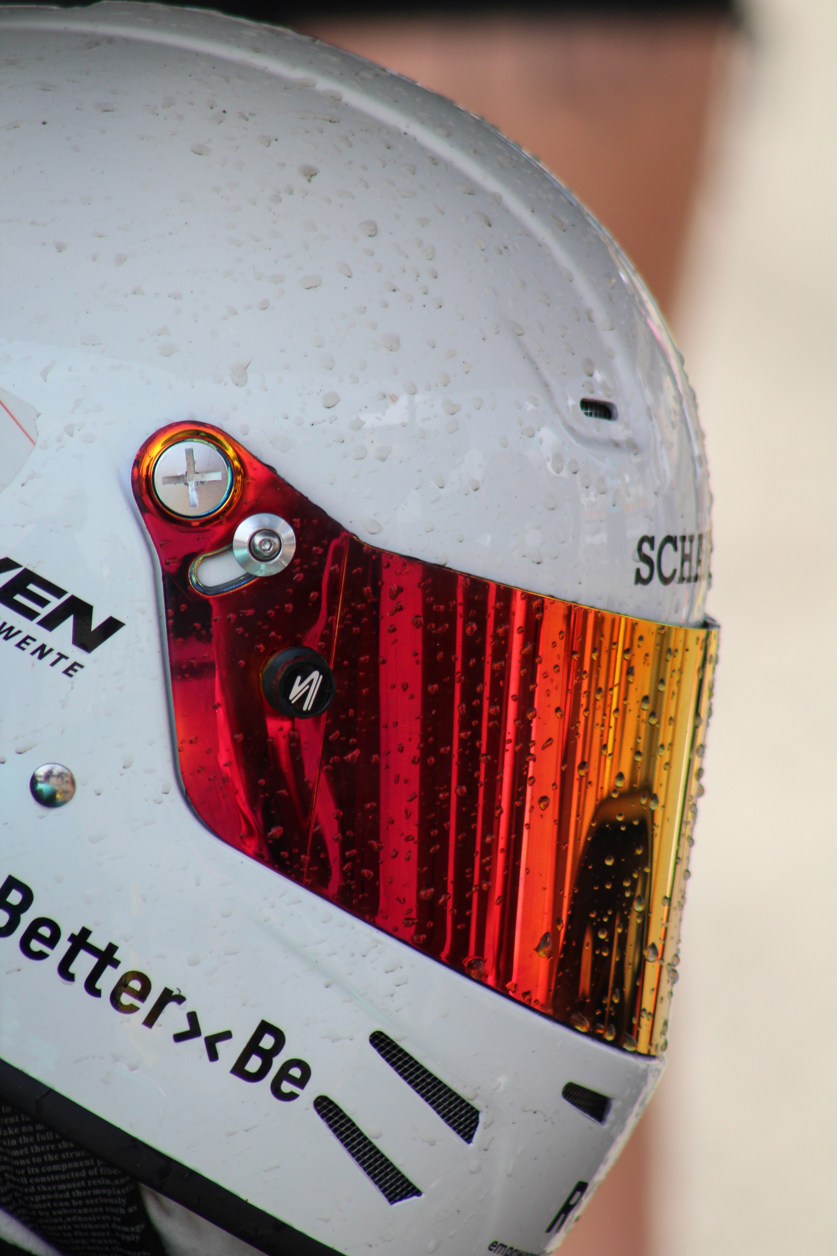 A young girl smiling
