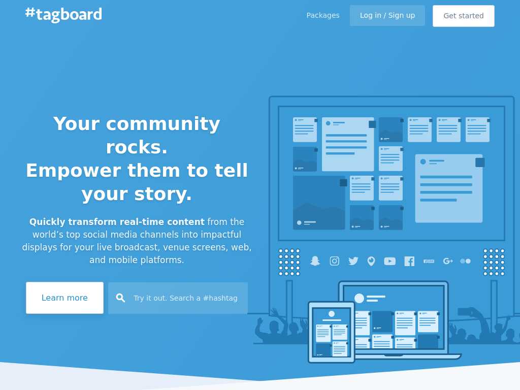 Create a hashtag mood-board: Tagboard