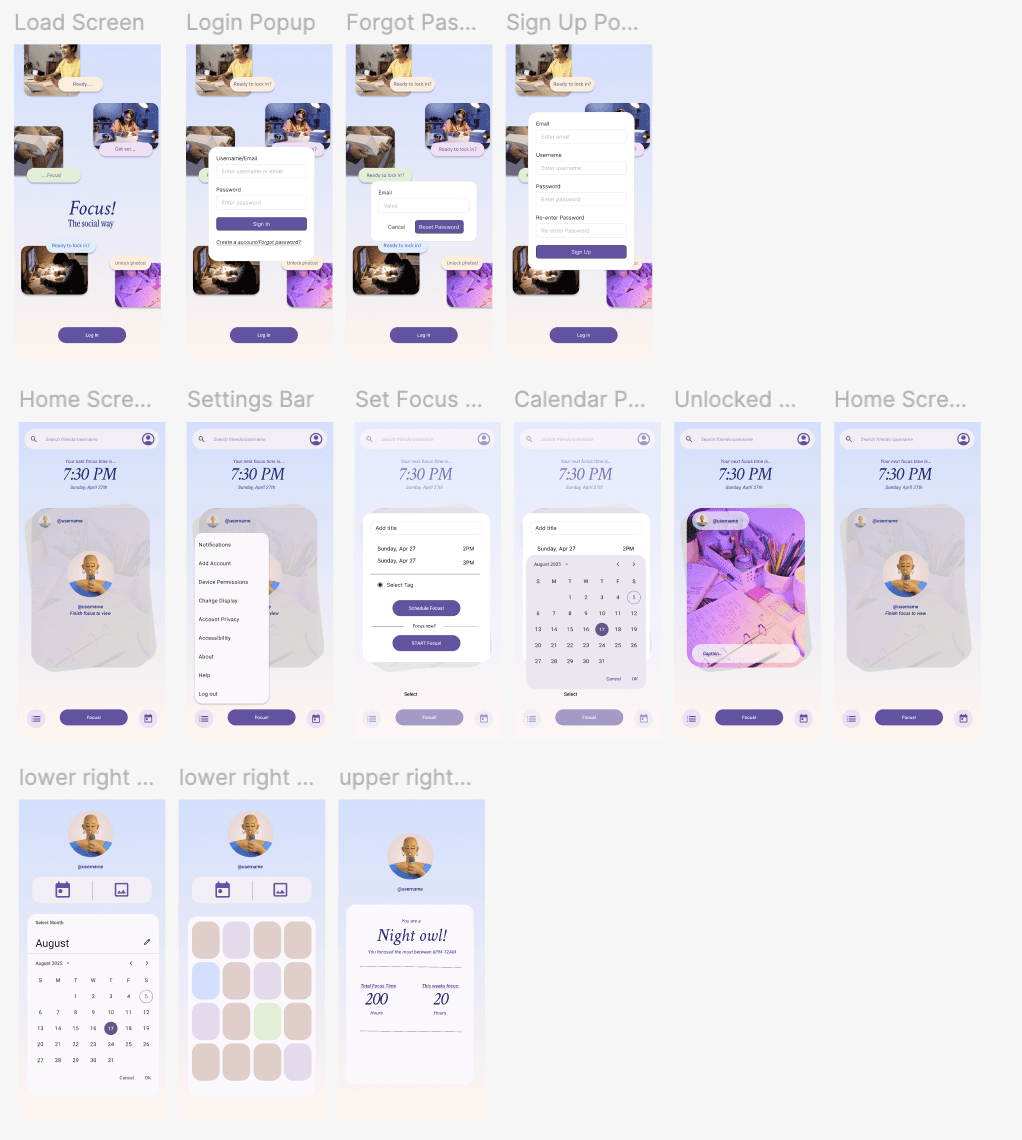 focus initial design