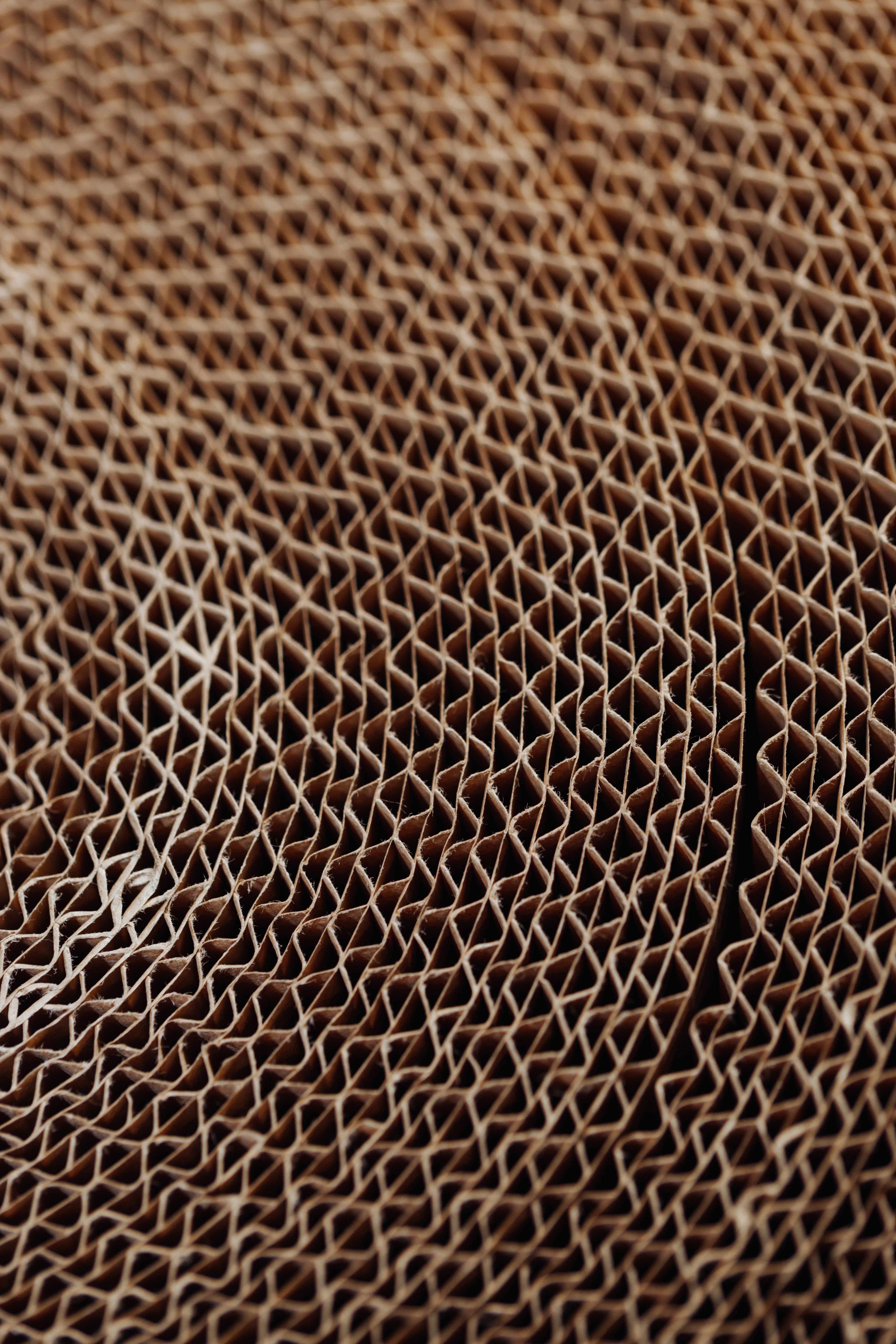 Close up image of corrugated cardboard products